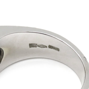 ブルガリ BVLGARI トロンケット ホワイトゴールド K18WG カルセドニー リング 指輪 750 18金 8.5号