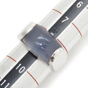 ブルガリ BVLGARI トロンケット ホワイトゴールド K18WG カルセドニー リング 指輪 750 18金 8.5号