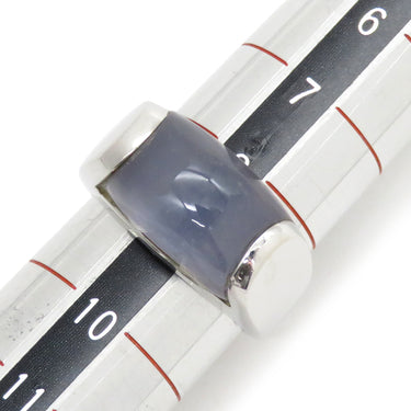 ブルガリ BVLGARI トロンケット ホワイトゴールド K18WG カルセドニー リング 指輪 750 18金 8.5号