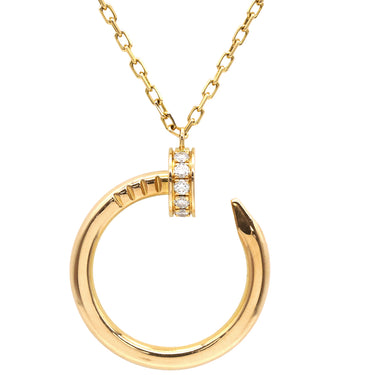 カルティエ Cartier ジュストアンクル ダイヤ ネックレス イエローゴールド K18YG ダイヤモンド ネックレス 750YG K18 18金