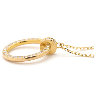 カルティエ Cartier ジュストアンクル ダイヤ ネックレス イエローゴールド K18YG ダイヤモンド ネックレス 750YG K18 18金