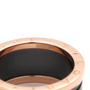 ブルガリ BVLGARI ビーゼロワン B-zero1 4バンドリング 345968 ピンクゴールド×ブラック K18PG セラミック #63(JP23) リング 指輪 黒 750PG 18金 21.5号
