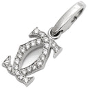 カルティエ Cartier C2 2Cチャーム ダイヤ ホワイトゴールド K18WG ダイヤモンド ペンダントトップ Cドゥ ネックレストップ 750 18K 18金