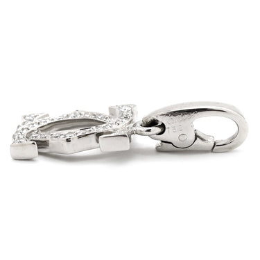 カルティエ Cartier C2 2Cチャーム ダイヤ ホワイトゴールド K18WG ダイヤモンド ペンダントトップ Cドゥ ネックレストップ 750 18K 18金
