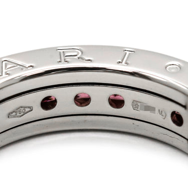 ブルガリ BVLGARI ビーゼロワン B-zero1 XS ロードライトガーネット 1バンド AN852563 ホワイトゴールド K18WG ロードライトガーネット #49(JP9) リング 指輪 新品同様 750WG 9号