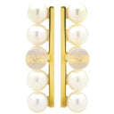 TASAKI TASAKI バランス プラス E-4463-18KYG パールホワイトXイエローゴールド K18YG パール ピアス あこやパール 750YG キャッチ他社品