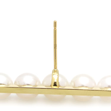 TASAKI TASAKI バランス プラス E-4463-18KYG パールホワイトXイエローゴールド K18YG パール ピアス あこやパール 750YG キャッチ他社品