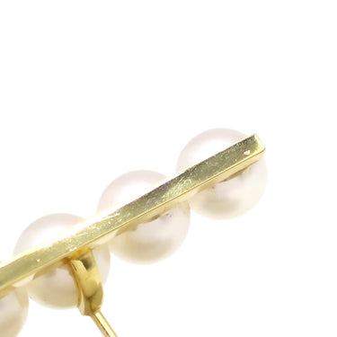 TASAKI TASAKI バランス プラス E-4463-18KYG パールホワイトXイエローゴールド K18YG パール ピアス あこやパール 750YG キャッチ他社品