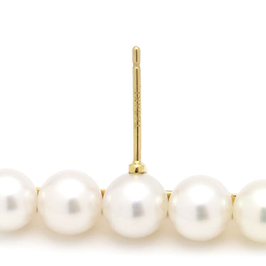 TASAKI TASAKI バランス プラス E-4463-18KYG パールホワイトXイエローゴールド K18YG パール ピアス あこやパール 750YG キャッチ他社品