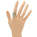 石川暢子 NOBUKO ISHIKAWA フラワーデザイン イエローゴールド×プラチナシルバー K18YG Pt900 ダイヤモンド 色石 リング 指輪 K18YG×Pt900 ダイヤモンド 色石 12号