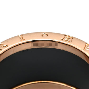 ブルガリ BVLGARI ビーゼロワン B-zero1 4バンドリング 345854 ピンクゴールド×ブラック K18PG セラミック #56(JP16) リング 指輪 黒 750PG 18金 15号