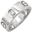 カルティエ Cartier ラブリング ハーフダイヤ B4032500 ホワイトゴールド K18WG ダイヤモンド #48(JP8) リング 指輪 クラシックモデル LOVE Ring 750 18K 3粒 3石 8号