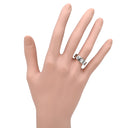 カルティエ Cartier ラブリング ハーフダイヤ B4032500 ホワイトゴールド K18WG ダイヤモンド #48(JP8) リング 指輪 クラシックモデル LOVE Ring 750 18K 3粒 3石 8号