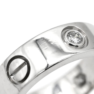 カルティエ Cartier ラブリング ハーフダイヤ B4032500 ホワイトゴールド K18WG ダイヤモンド #48(JP8) リング 指輪 クラシックモデル LOVE Ring 750 18K 3粒 3石 8号