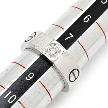 カルティエ Cartier ラブリング ハーフダイヤ B4032500 ホワイトゴールド K18WG ダイヤモンド #48(JP8) リング 指輪 クラシックモデル LOVE Ring 750 18K 3粒 3石 8号