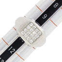 ノンブランド NON BRAND ダイヤリング プラチナシルバー Pt900 ダイヤモンド リング 指輪 16P スクエア 10.5号