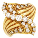 ノンブランド NON BRAND ダイヤリング イエローゴールド K18YG ダイヤモンド リング 指輪 15.5号