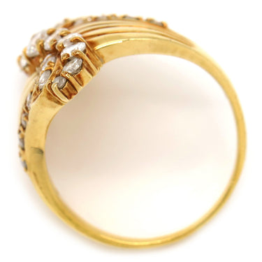 ノンブランド NON BRAND ダイヤリング イエローゴールド K18YG ダイヤモンド リング 指輪 15.5号