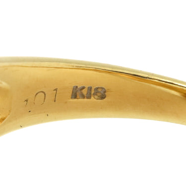 ノンブランド NON BRAND ダイヤリング イエローゴールド K18YG ダイヤモンド リング 指輪 15.5号