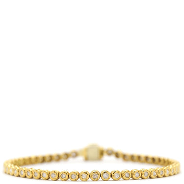 ノンブランド NON BRAND テニスブレスレット イエローゴールド K18YG ダイヤモンド ブレスレット ダイヤブレスレット 750