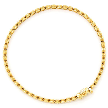 ノンブランド NON BRAND テニスブレスレット イエローゴールド K18YG ダイヤモンド ブレスレット ダイヤブレスレット 750