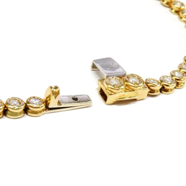 ノンブランド NON BRAND テニスブレスレット イエローゴールド K18YG ダイヤモンド ブレスレット ダイヤブレスレット 750