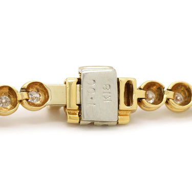 ノンブランド NON BRAND テニスブレスレット イエローゴールド K18YG ダイヤモンド ブレスレット ダイヤブレスレット 750