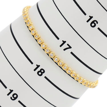 ノンブランド NON BRAND テニスブレスレット イエローゴールド K18YG ダイヤモンド ブレスレット ダイヤブレスレット 750