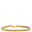 ノンブランド NON BRAND テニスブレスレット イエローゴールド K18YG ダイヤモンド ブレスレット ダイヤブレス