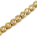 ノンブランド NON BRAND テニスブレスレット イエローゴールド K18YG ダイヤモンド ブレスレット ダイヤブレス