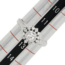 ノンブランド NON BRAND プラチナシルバー Pt900 ダイヤモンド リング 指輪 プラチナム ダイヤ フラワーモチーフ 花 12号