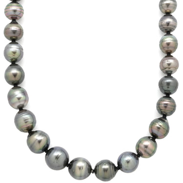 ノンブランド NON BRAND 黒蝶パール シルバー シルバー パール ネックレス 37石 真珠 SV グレー