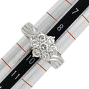 ノンブランド NON BRAND ダイヤリング プラチナシルバー Pt900 ダイヤモンド リング 指輪 7P 7粒 フラワーモチーフ 9号