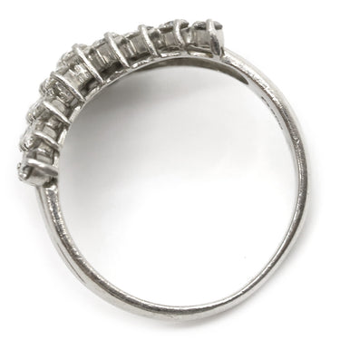 ノンブランド NON BRAND ダイヤリング プラチナシルバー Pt900 ダイヤモンド リング 指輪 V字 Vライン 7号