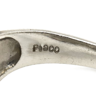 ノンブランド NON BRAND ダイヤリング プラチナシルバー Pt900 ダイヤモンド リング 指輪 V字 Vライン 7号