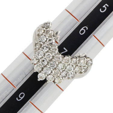 ノンブランド NON BRAND ダイヤリング プラチナシルバー Pt900 ダイヤモンド リング 指輪 V字 Vライン 7号