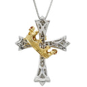 ノンブランド NON BRAND ペンダント マルチカラー ホワイトゴールドXイエローゴールド K18WG K18YG ダイヤモンド ルビー サファイア ガーネット ネックレス 18K WG ダイヤ ルビー サファイア デマントイドガーネット 十字架 王冠 クロス