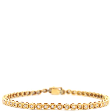 ノンブランド NON BRAND テニスブレスレット イエローゴールド K18YG ダイヤモンド ブレスレット ダイヤブレス