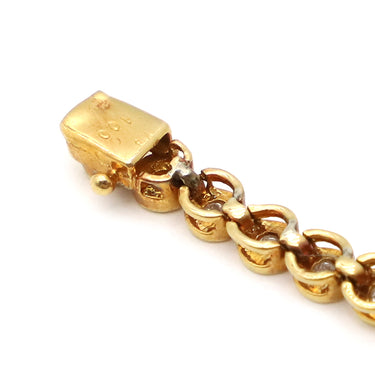 ノンブランド NON BRAND テニスブレスレット イエローゴールド K18YG ダイヤモンド ブレスレット ダイヤブレス