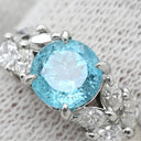 ノンブランド NON BRAND パライバトルマリン ダイヤリング プラチナシルバー Pt900 パライバトルマリン リング 指輪 ブルー 青 13号