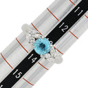 ノンブランド NON BRAND パライバトルマリン ダイヤリング プラチナシルバー Pt900 パライバトルマリン リング 指輪 ブルー 青 13号