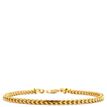 ノンブランド NON BRAND K18 デザインブレスレット イエローゴールド K18YG ブレスレット チェーンブレス