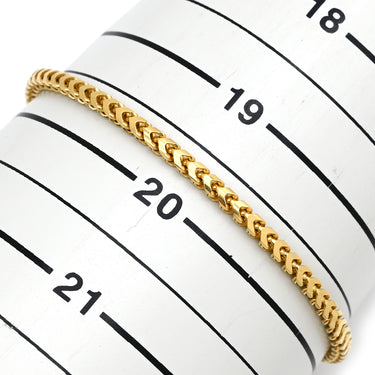 ノンブランド NON BRAND K18 デザインブレスレット イエローゴールド K18YG ブレスレット チェーンブレス