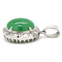 ノンブランド NON BRAND ヒスイ ダイヤ プラチナシルバー Pt900 ヒスイ ダイヤモンド ペンダントトップ 翡翠 緑