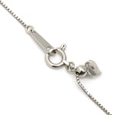 ノンブランド NON BRAND 3P ブラウンダイヤペンダント ホワイトゴールド K18WG ダイヤモンド ネックレス 750 18K 3石