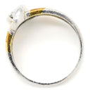 ノンブランド NON BRAND ダイヤリング イエローゴールドXプラチナシルバー Pt900 K18YG ダイヤモンド リング 指輪 コンビリング 1Pダイヤ 17号