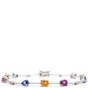 ノンブランド NON BRAND サファイア ダイヤ ホワイトゴールド K18WG サファイア ダイヤモンド ブレスレット マルチカラー 750 18K 18金