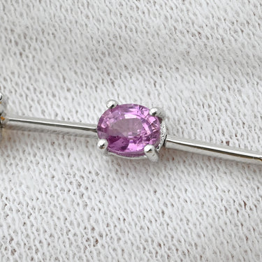 ノンブランド NON BRAND サファイア ダイヤ ホワイトゴールド K18WG サファイア ダイヤモンド ブレスレット マルチカラー 750 18K 18金