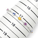 ノンブランド NON BRAND サファイア ダイヤ ホワイトゴールド K18WG サファイア ダイヤモンド ブレスレット マルチカラー 750 18K 18金