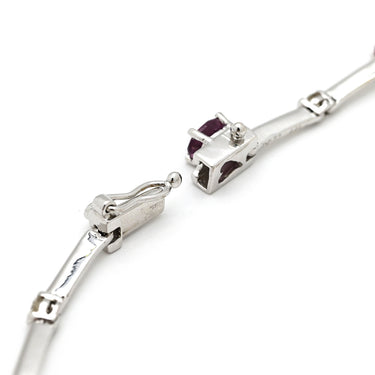 ノンブランド NON BRAND サファイア ダイヤ ホワイトゴールド K18WG サファイア ダイヤモンド ブレスレット マルチカラー 750 18K 18金